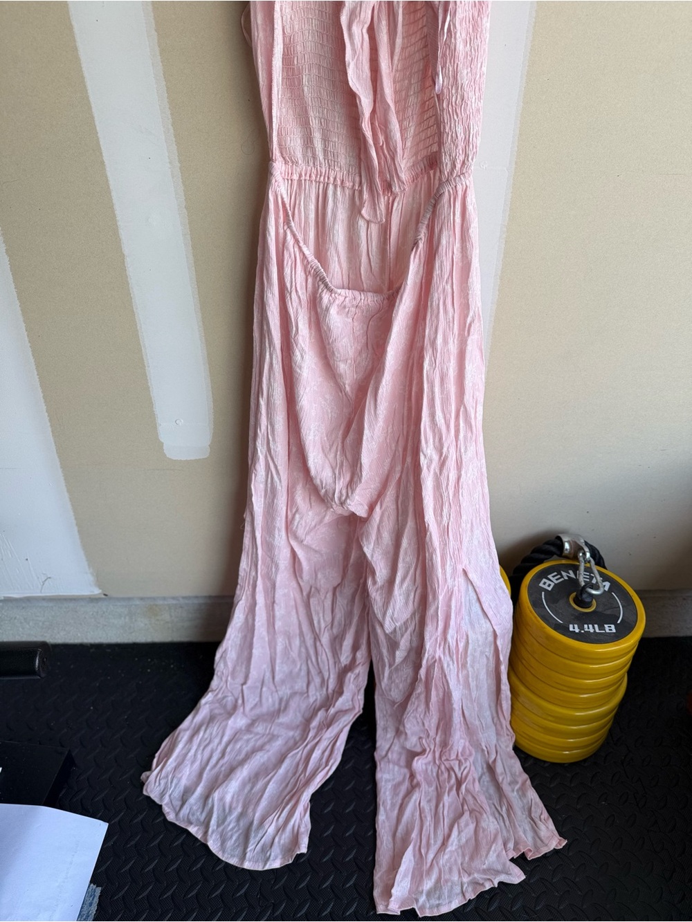 Women's Pink Sleeveless Jumpsuit Romper - Picture 5 of 5